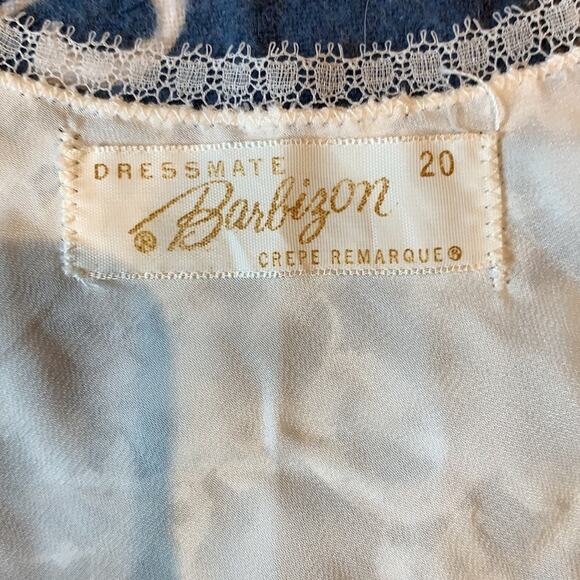 Vintage Barbizon cream midi slip with lace bust, large or 20 - Picture 7 of 11